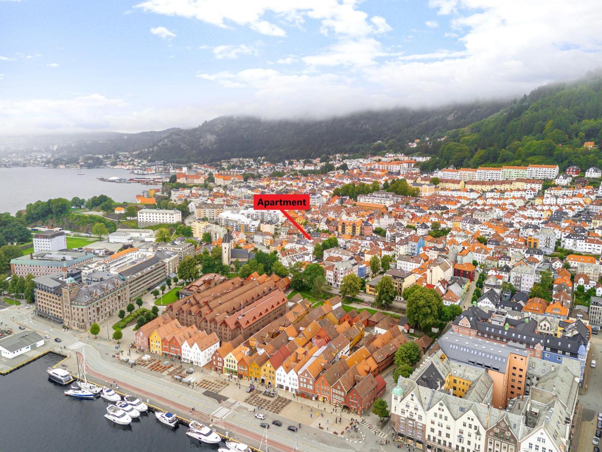 Ferienwohnung View To Bryggen - Renovated Dec 24 - Historic Cobblestone Street Bergen Exterior foto